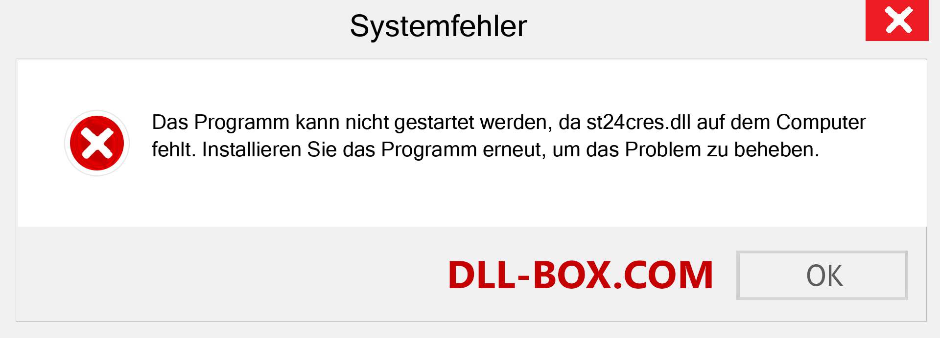 st24cres.dll-Datei fehlt?. Download für Windows 7, 8, 10 - Fix st24cres dll Missing Error unter Windows, Fotos, Bildern