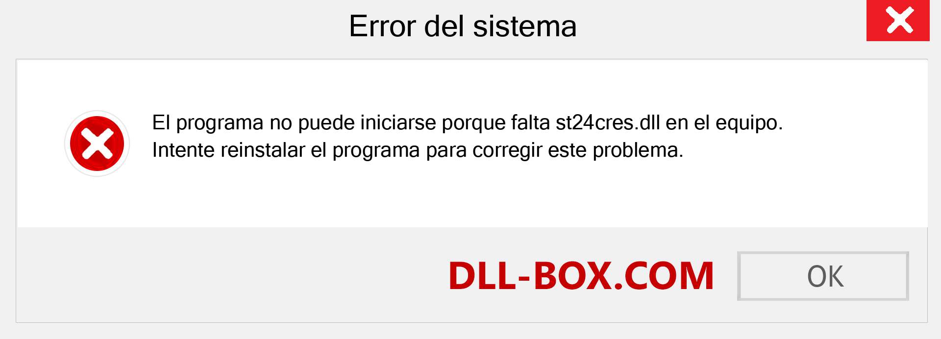 ¿Falta el archivo st24cres.dll ?. Descargar para Windows 7, 8, 10 - Corregir st24cres dll Missing Error en Windows, fotos, imágenes