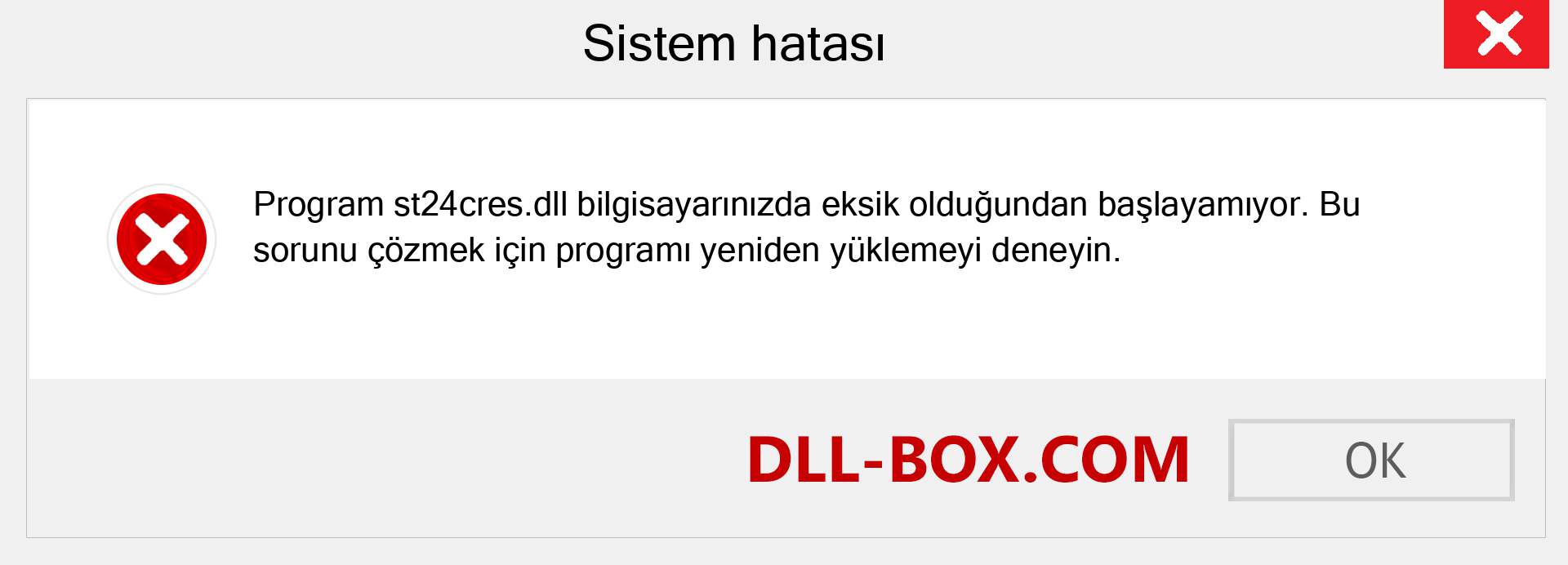 st24cres.dll dosyası eksik mi? Windows 7, 8, 10 için İndirin - Windows'ta st24cres dll Eksik Hatasını Düzeltin, fotoğraflar, resimler